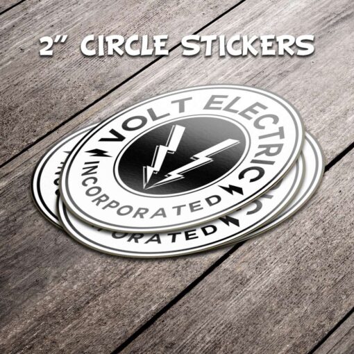 2" circle stickers