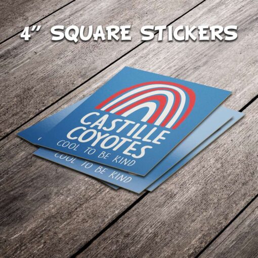 4" square stickers