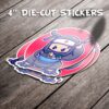 4" custom die cut stickers